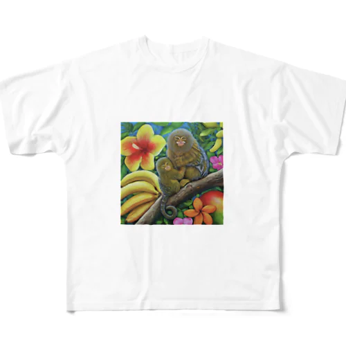 サル、猿 All-Over Print T-Shirt