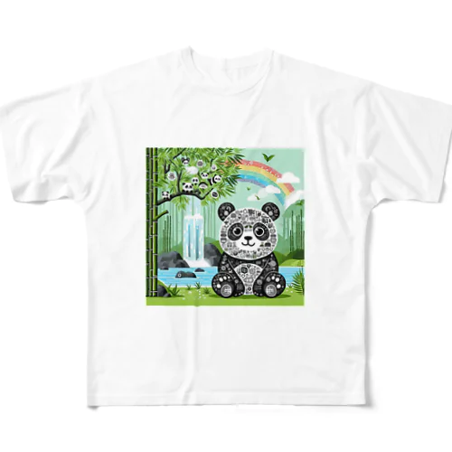 デジタルアートパンダ All-Over Print T-Shirt