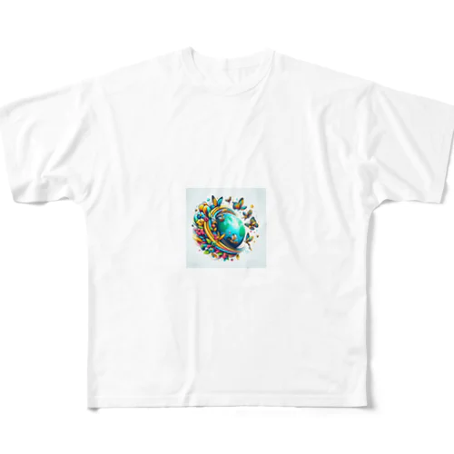 シンプルな地球 All-Over Print T-Shirt