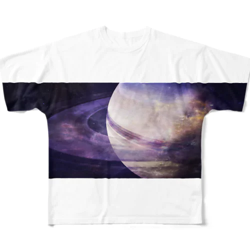 宇宙、土星ファン集合！ All-Over Print T-Shirt