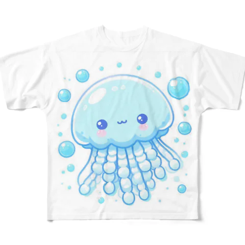 水色のクラゲ･スー All-Over Print T-Shirt