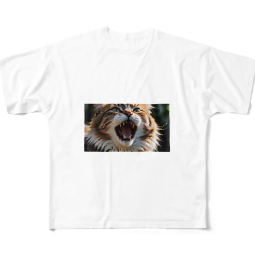 くしゃみ猫 フルグラフィックTシャツ