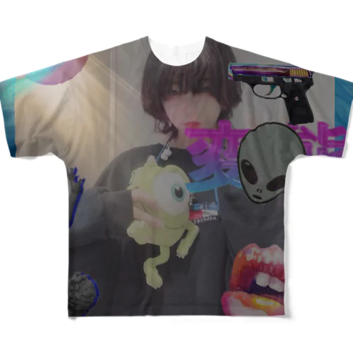 vaporwave me フルグラフィックTシャツ