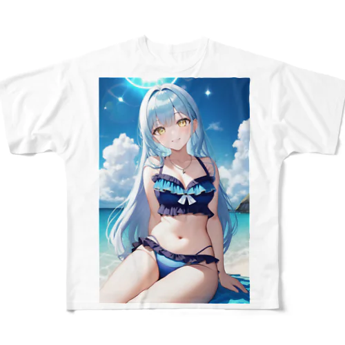 瑠璃　水着 フルグラフィックTシャツ