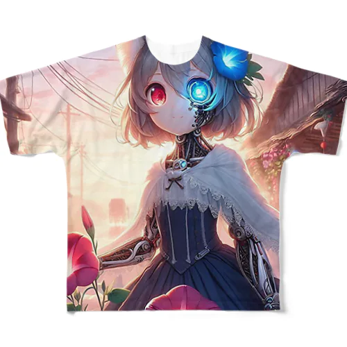 メカ猫娘XSU3657 All-Over Print T-Shirt