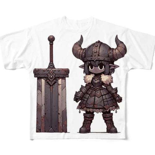 エルフの女戦士 All-Over Print T-Shirt