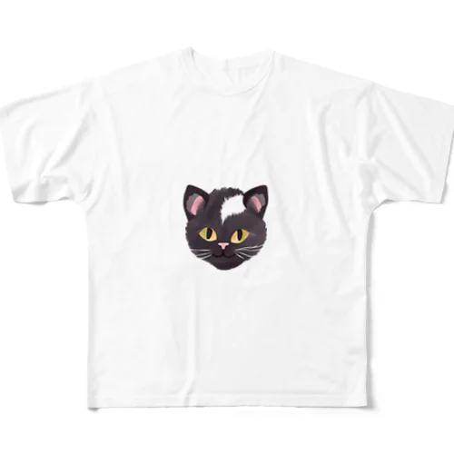 CLUBHACHU黒猫 All-Over Print T-Shirt