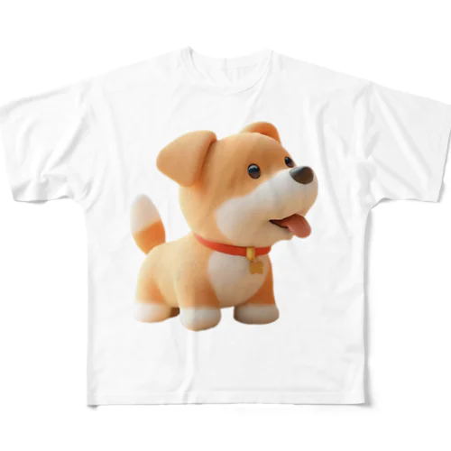 可愛い❤わんこ🐕️🐾 フルグラフィックTシャツ