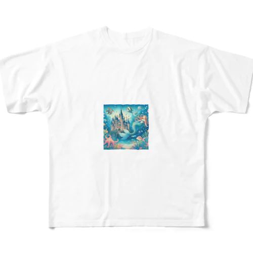 海の中に住むマーメイドたち All-Over Print T-Shirt