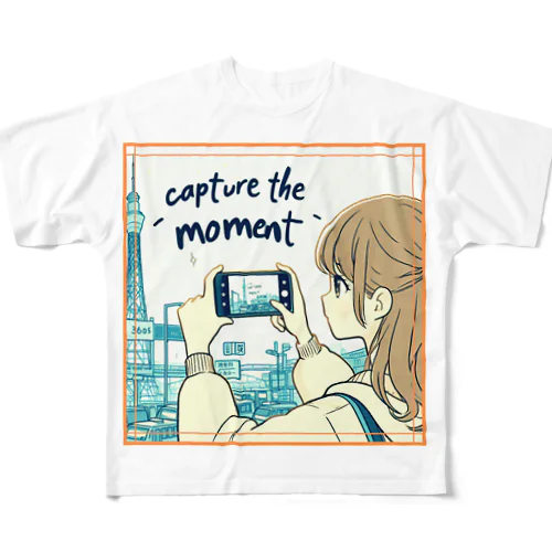 【Capture the moment】その瞬間を捉える フルグラフィックTシャツ