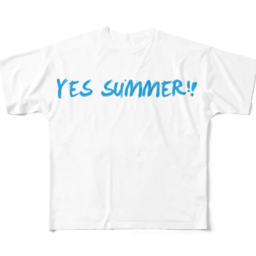 YES SUMMER!! Tシャツ！ All-Over Print T-Shirt