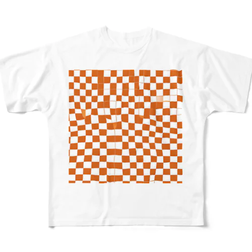 市松格子 All-Over Print T-Shirt