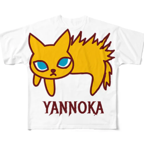 やんのか猫 金猫 All-Over Print T-Shirt