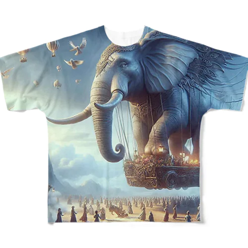 飛ぶぞう All-Over Print T-Shirt
