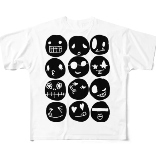 black face T-shirt 풀그래픽 티셔츠