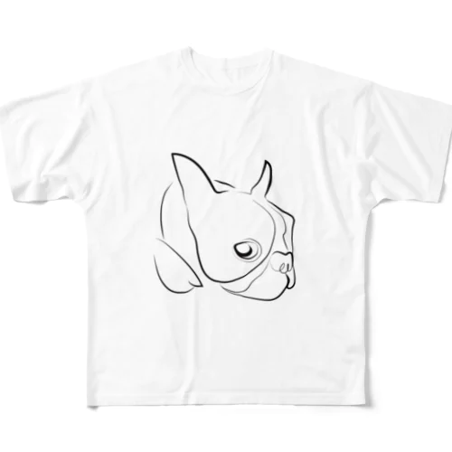 ボストンテリアのぷー All-Over Print T-Shirt