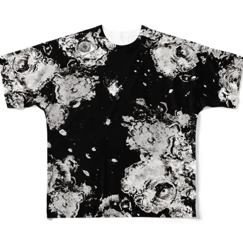 ￣MARS: BLACK All-Over Print T-Shirt