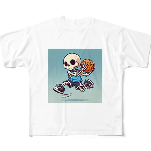 スカルフープ：ゴーストプレイヤーのダンクショット All-Over Print T-Shirt