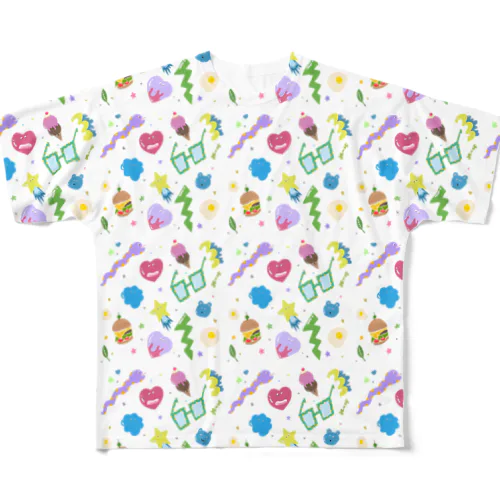 COLORFUL SHIT - Detail All-Over Print T-Shirt