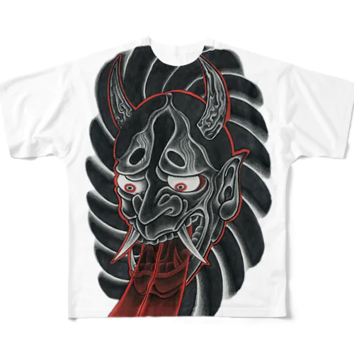 写楽彫フルグラフィックT般若 All-Over Print T-Shirt