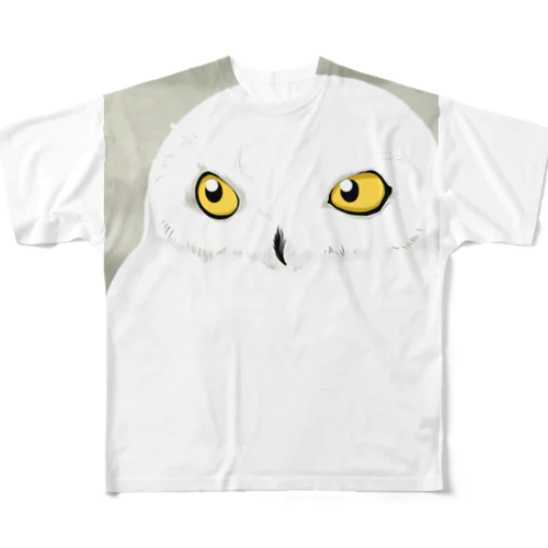 白梟 フルグラフィックTシャツ