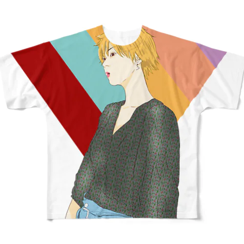 【フルグラフィック】ななみちゃん(七色) All-Over Print T-Shirt