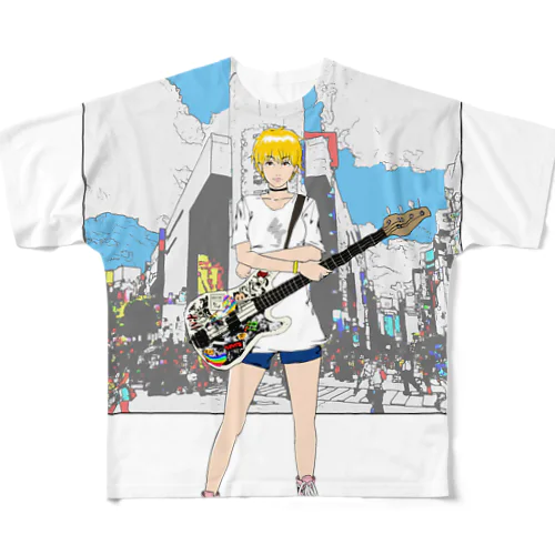 【フルグラフィック】ななみちゃん(ベース) All-Over Print T-Shirt