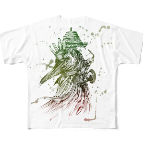 サックス侍「見得 -color-」series All-Over Print T-Shirt