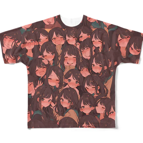 赤面少女 All-Over Print T-Shirt