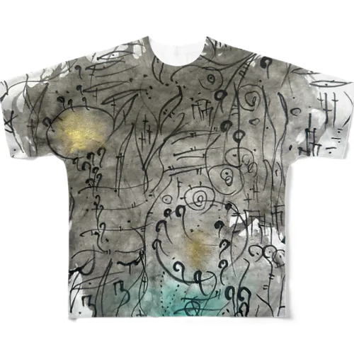カ織文字 All-Over Print T-Shirt