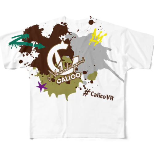 CALICOロゴ [Ink]マルチカラー All-Over Print T-Shirt