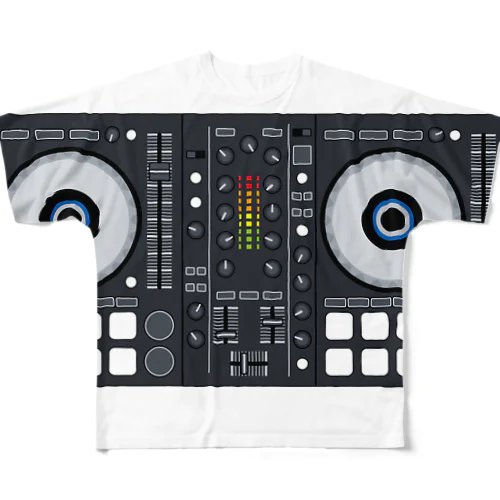 シンプルなDJコントローラーのイラストです! All-Over Print T-Shirt