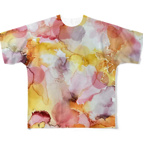 アルコールインクアートTシャツ(灯) All-Over Print T-Shirt