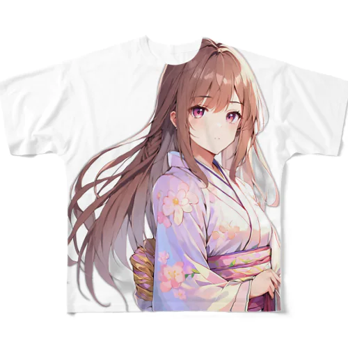 Serene Elegance All-Over Print T-Shirt