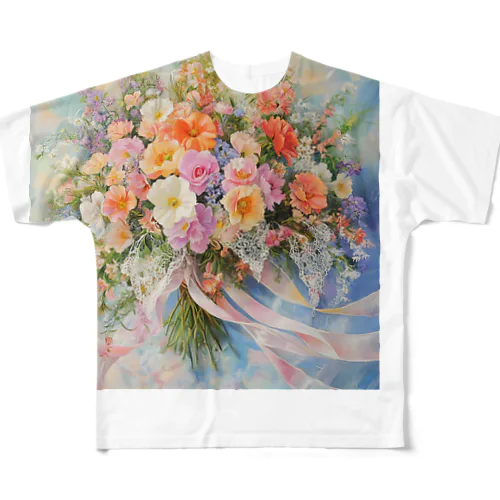 しあわせの花　3421 All-Over Print T-Shirt
