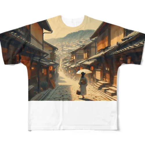 Tシャツ　日本の街並み4 All-Over Print T-Shirt