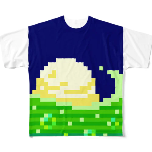 クリームソーダウェーブ【ドット絵】@スマホ All-Over Print T-Shirt