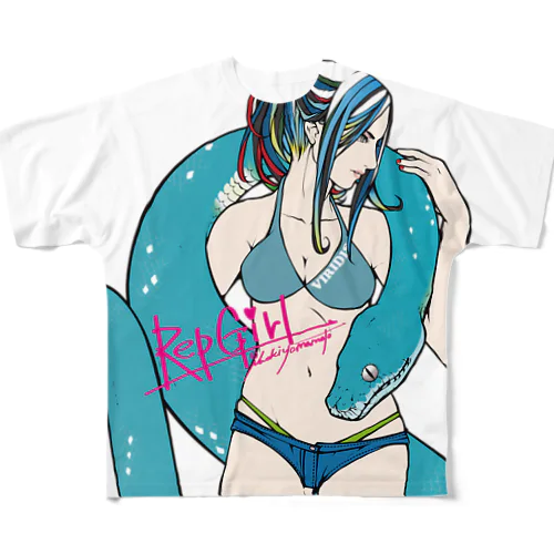 ブルーコンドロ All-Over Print T-Shirt