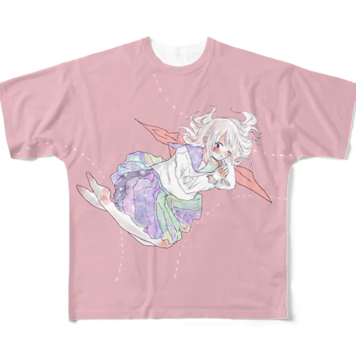 おひるねピンクセーラーちゃん（PINK） フルグラフィックTシャツ