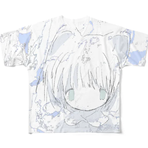 雨粒がたくさんに All-Over Print T-Shirt