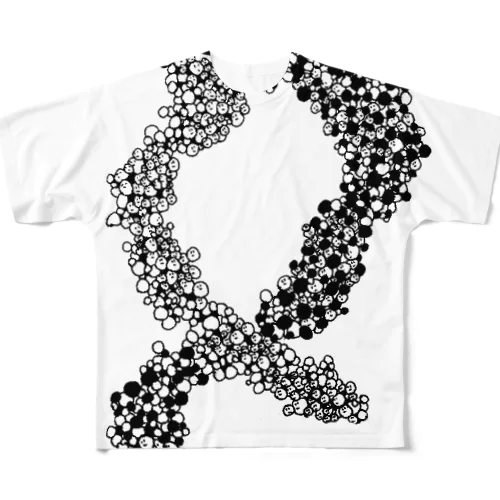 交差するあわあわちゃん All-Over Print T-Shirt