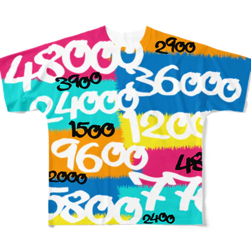 POINTS OYABAN pop All-Over Print T-Shirt