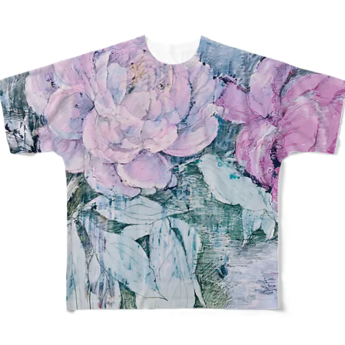 芍薬 フルグラフィックTシャツ