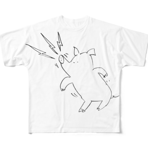 警告ぶた All-Over Print T-Shirt
