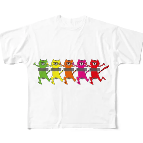 全裸ねこ All-Over Print T-Shirt