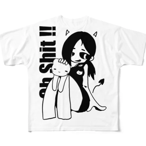 小悪魔な子猫ちゃん All-Over Print T-Shirt