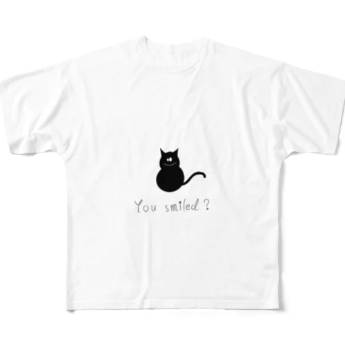 ねこ フルグラフィックTシャツ