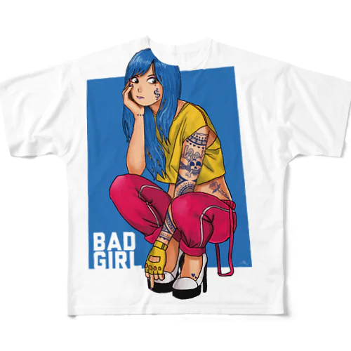 BAD GIRL フルグラフィックTシャツ