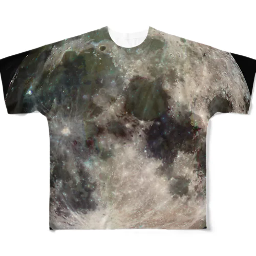 ” the MOON - 愛と幸運の星 ” フルグラフィックTシャツ