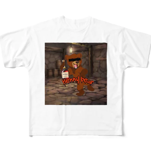 hennybear フルグラフィックTシャツ